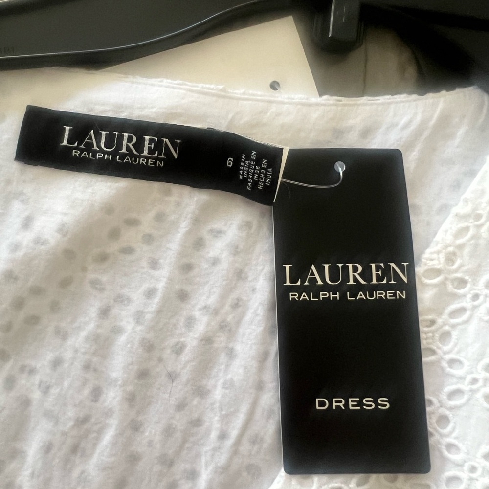 Ralph Lauren White Eyelet Midi Dress - Picture 10 of 15